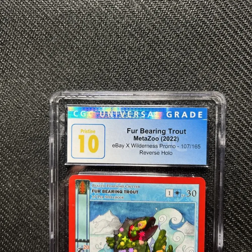 Metazoo Wilderness X eBay Pristine 10 CGC Fur Bearing Trout Reverse Holo 1st Ed